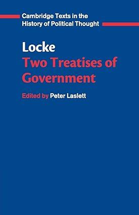 Two Treatises of Government. Ed. Peter Laslett. - amazon.com