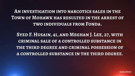 Two arrested following drug investigation in Mohawk