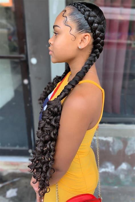 Two braids and hair down black girl. Try a Waterfall Hairstyle This Season. Update your mane game with a waterfall hairstyle. Get inspired by the best prettiest plaited hair ideas for 2021 and beyond. These braid hairstyles are perfect for experimenting with at home. 