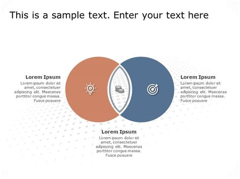 Two circle Venn diagram for PowerPoint SlideUpLift