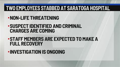 Two employees stabbed at Saratoga Hospital by patient