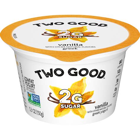 Two good. TWO GOOD. Vanilla Yogurt with Low Sugar. Discover the low sugar, high protein vanilla yogurt you and your entire family can enjoy any time of the day. Two Good delivers the delicious, … 