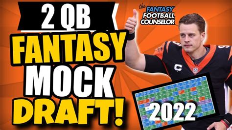 Two qb league mock draft. Jul 20, 2022 · Jul 20, 2022. We are in full mock draft season in the world of fantasy football! Last week, I wrote up a one-man, 10-round mock for traditional PPR fantasy formats to help create your favorite ... 