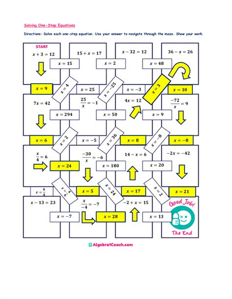Two step equation maze worksheet answer key. Two-Step Equations MAZE (pdf and digital)This is a self-checking worksheet that allows students to strengthen their pre-algebra skills by sol Subjects: Math, Math Test Prep, … 