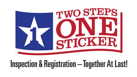 Two steps one sticker. With the launch of the new Two Steps, One Sticker program on March 1, 2015, vehicles must first pass an inspection. When ready, Texans can head directly to … 