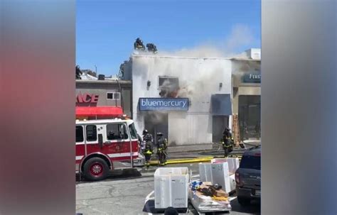 Two-alarm commercial fire sparks in Presidio Heights business