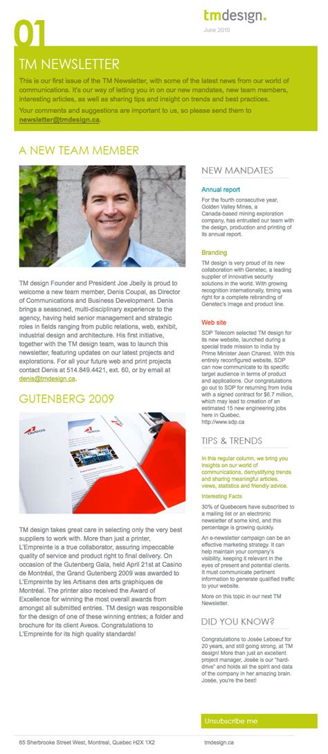 TwoColumn Newsletter