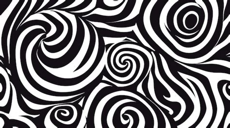Twocolor spiral patterns seamless pattern Vector Image