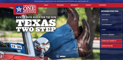 Learn about the two-step, one-sticker inspection and registration program in Texas. Find out how to get an inspection sticker, pay the fee, and check the state fee.. 