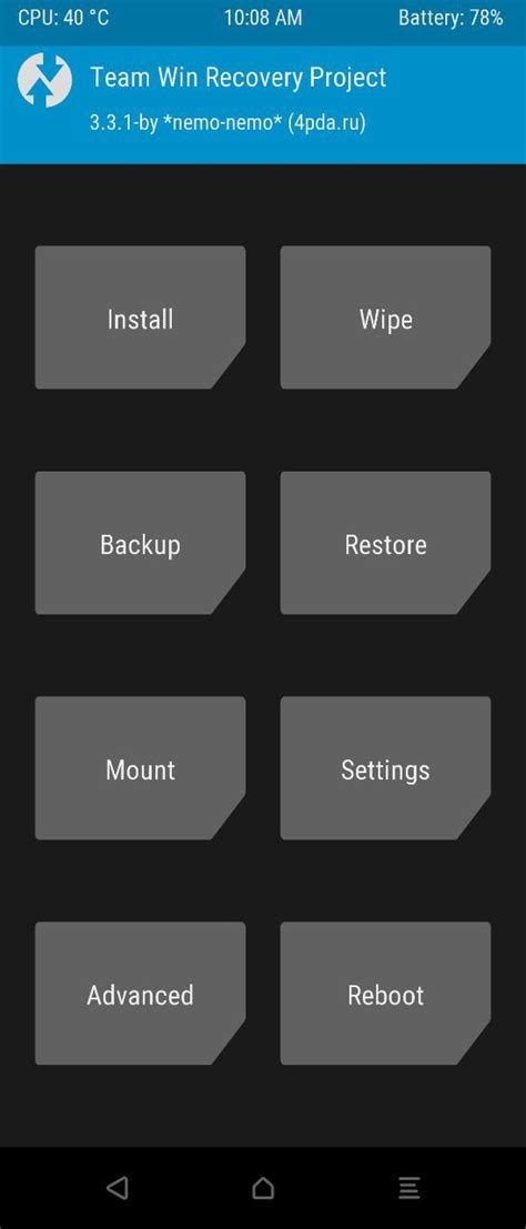 Twrp download. TWRP for twrpapp. Team Win strives to provide a quality product. However, it is your decision to install our software on your device. Team Win takes no responsibility for any damage that may occur from installing or using TWRP. We recommend downloading the latest version of TWRP for your device. Sometimes, firmware updates for a device break ... 