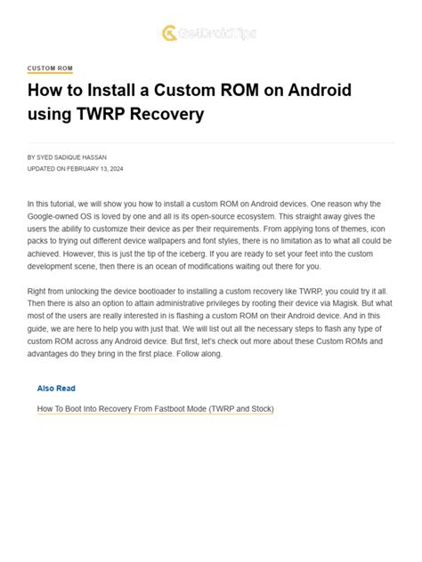 Twrp fogona.  Note that some manufacturers embed TWRP into their operating system...