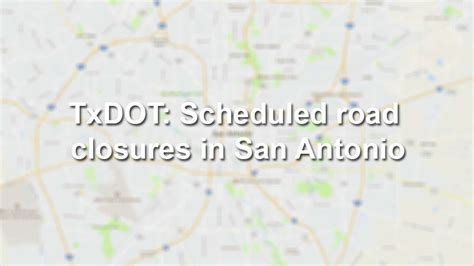 Closure in effect from 9 p.m. Friday to 5 a.m. Monday. SAN ANTONIO – If you’re out and about this weekend, beware of a huge road closure on the city’s North Side, weather permitting .... 
