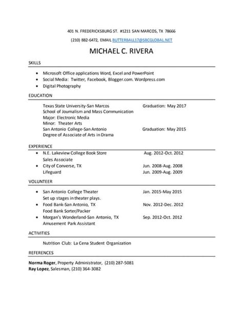Txst Resume Template