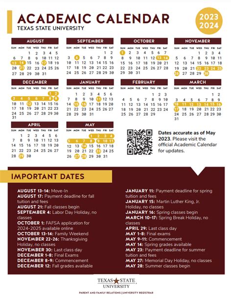Txst spring 2024 calendar. Are you someone who loves to plan ahead and stay organized? If so, a 2024 calendar with holidays is the perfect tool for you. Not only does it allow you to keep track of important ... 
