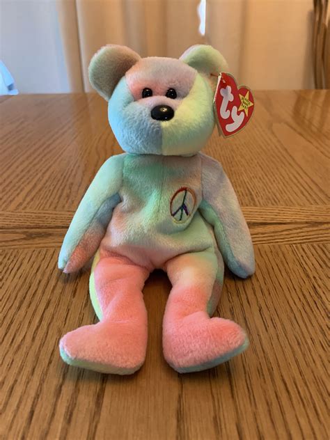 How much is Rare Ty Beanie Babies Peace the Bear 1996 worth? The average value of "Rare Ty Beanie Babies Peace the Bear 1996" is $94.65. Sold comparables range in price from a low of $2.49 to a high of $400.00. Save Search. Filters. Retired. Ended Recently. Sold. Ty Beanie Babies 1996 “Peace” The Bear P.E Pellets …. 