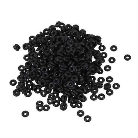 Tycncty 500Pcs Black Rubber Stopper Rings/ Silicone Beads & 20 …