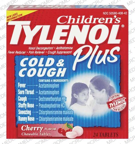 Tylenol Children Cold + Cough Plus Chew Tablet Ask Dr Sears