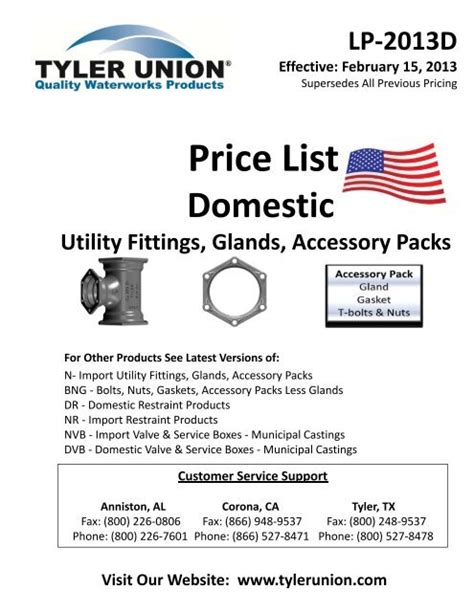 Tyler Union List Pricing