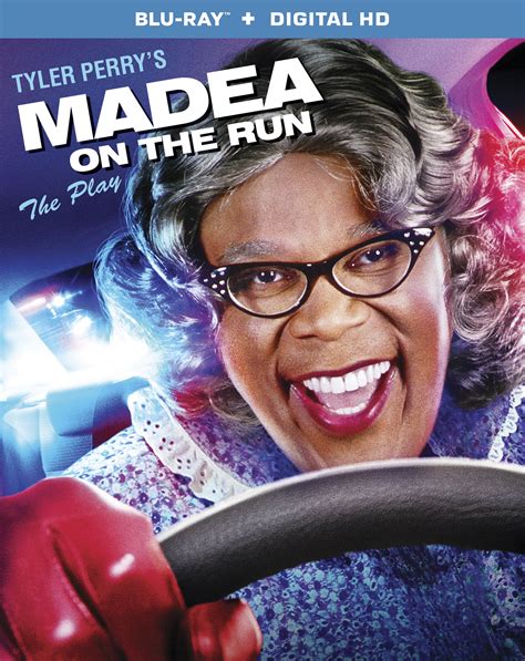 Tyler perrys madea on the run. I enjoyed this movie with my family on two different occasions. This is funny, good teachings and the music/songs was excellent as well. Get it to add to your Tyler Perry collection for real. This review is from Tyler Perry's Madea On the Run - The Play [DVD] [2016] I would recommend this to a friend. 