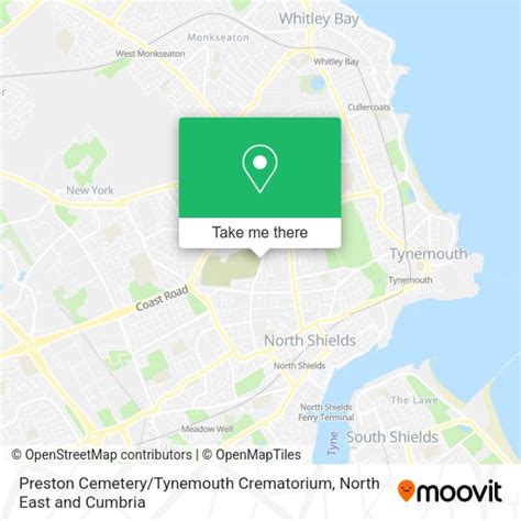 Tynemouth crematorium map.  Click on the relevant tab below to find information about funerals ...