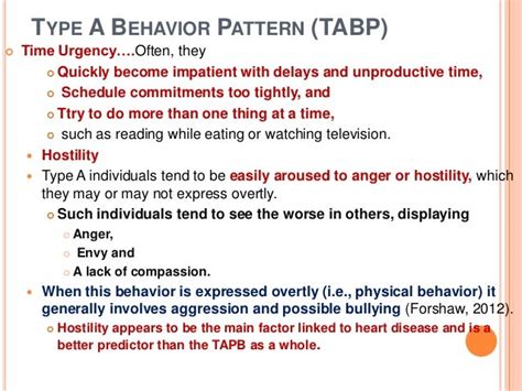Type A Behavior Pattern (TABP)