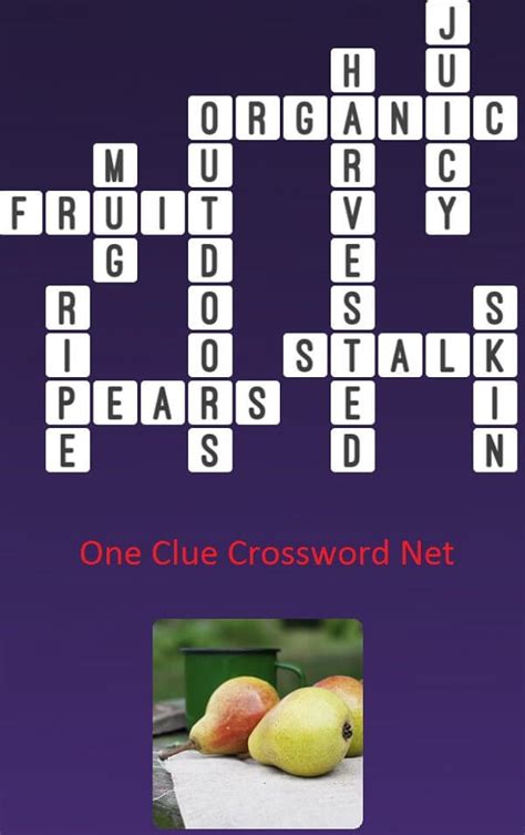 Answers for type of pear/101579 crossword clue, 4 letters. Search for crossword clues found in the Daily Celebrity, NY Times, Daily Mirror, Telegraph and major publications. Find clues for type of pear/101579 or most any crossword answer or clues for crossword answers.. 