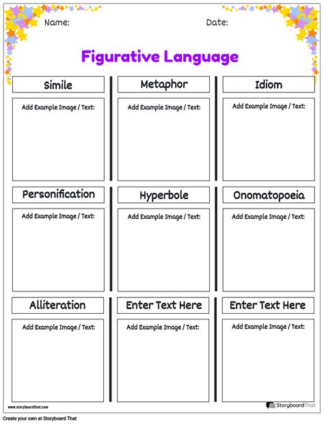 Types Of Figurative Language Worksheet