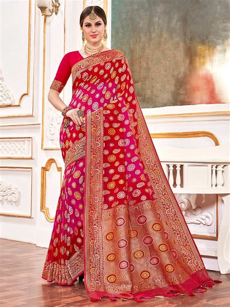 Types of Bandhani Saree Designs – Gharchola, Georgette, Silk Bandhani …