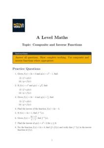 Types of functions a level maths.  • Composite and inverse In A Level Maths...