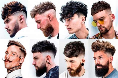 Types of haircuts men. Mar 2, 2023 · Popular Mohawk Hairstyles. 1. Mohawk + Taper Fade. This stylish mohawk is longest in the middle of the forehead at the hairline. From that point, it tapers and fades into shaved sides and back. 2. Mohawk + Disconnected Undercut. A mohawk creates the most striking and edgy appearance against a disconnected undercut. 