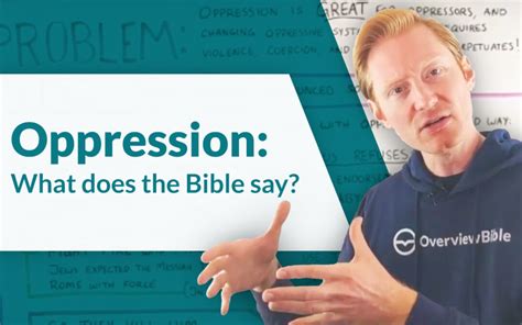 Types of oppression in the bible.  As we explore these verses, we will...
