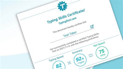 Typing Test Cert