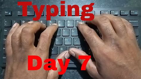 Typing practice in laptop