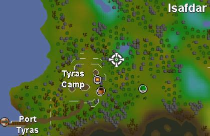 Tyras camp osrs. From Tyras Camp: go north past the dense forest, walk a few steps east and go south past the stick traps. Also can use fairy ring B J S and run north to Tyras Camp (requires 76 ). From Lletya : go out of the city, past the trip wire, south over the leaf trap, past the Elf Tracker , west through the dense forest, over a second trip wire, north ... 