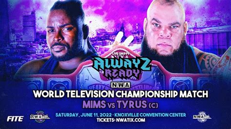 Aug 27, 2023 · EC3 defeated Tyrus in the main event on night two of NWA's 75th Anniversary show on Sunday in a bullrope match where Tyrus would be forced to retire if he lost. Tyrus's NWA Worlds title reign ends at 289 days, after he defeated Trevor Murdoch & Matt Cardona in a three-way to win the title at last November's Hard Times 3 event. . 