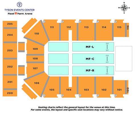 Tyson Event Center Concert Seating Chart