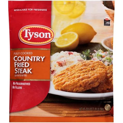 Tyson Fully Cooked Country Fried Steak Patties, Frozen - Instacart