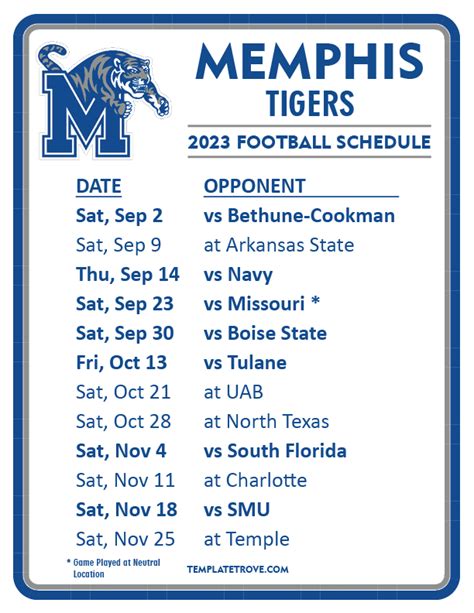 U Of Memphis Football Schedule 2024 - 2024 Nascar Schedule