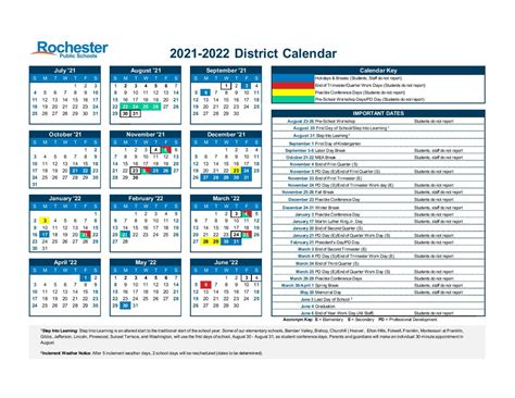 U Rochester Academic Calendar