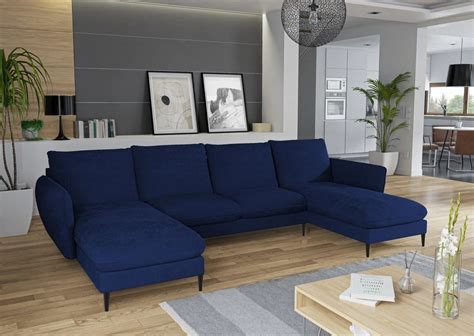 U Shape Navy Blue Floor Sofa - Etsy - balustradellc