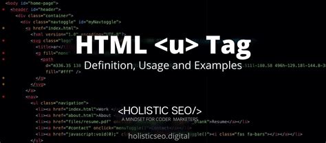 U html.  HTML <u> Tag The HTML <u> tag is used for specifying...