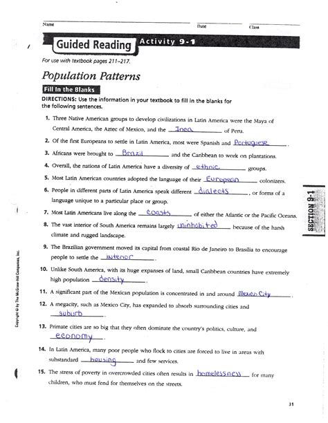 U s history chapter 27 section 3 worksheet guided reading popular culture. - Answer guide for elementary statistics nancy pfenning.
