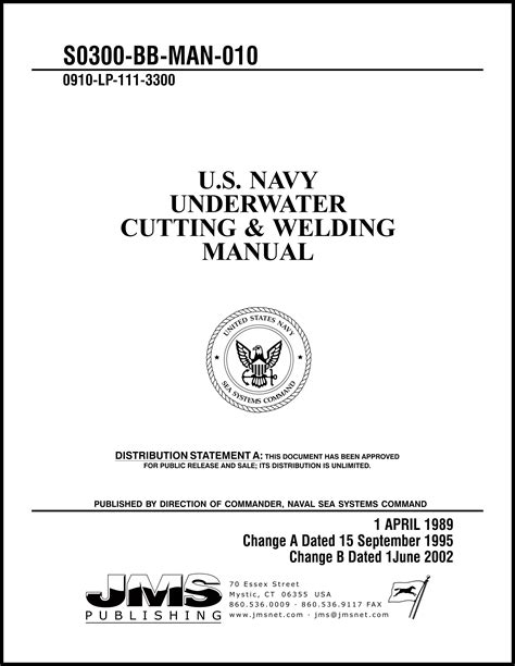 U s navy underwater cutting welding manual. - Operation and maintenance manual by united states dept of the army.
