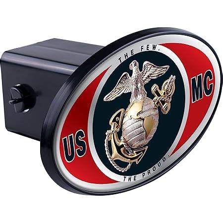 U.S Marine Corps (USMC) Black Trailer Hitch Cover