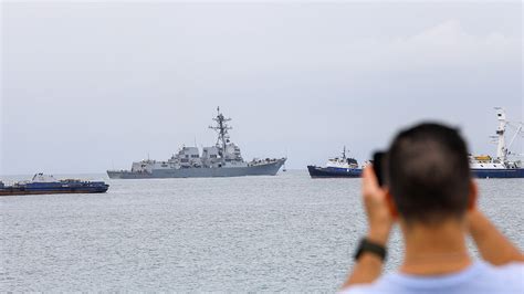 U.S.   naval vessel  approaches  Latin America  as  Venezuela  tensions  simmer 