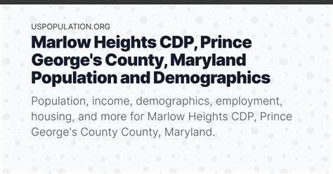 U.S. Census Bureau QuickFacts: Marlow Heights CDP, Maryland; …