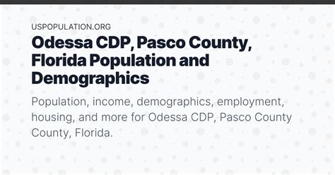 U.S. Census Bureau QuickFacts: Odessa CDP, Florida; …