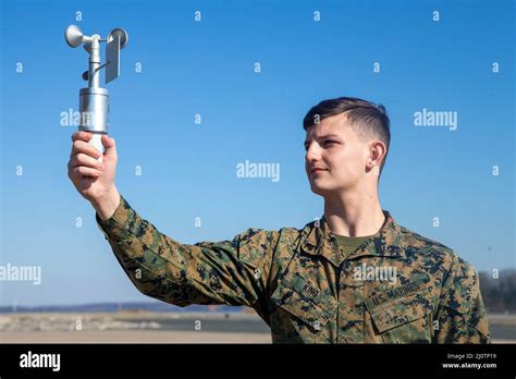 U.S. Marine Corps Cpl. Haydon R. King, a meteorology and ... - Alamy - raincitystudios.com