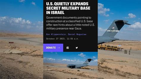 U.S. Quietly Expands Secret Military Base in Israel