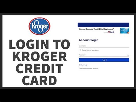 The Kroger Credit Card login provides customers with personalized access to their accounts 24/7. With the Kroger Card login, you can check your balance, review transactions, pay bills, and lots more. ... U.S. Bank National Association Cardmember Service P.O. Box 790408 St. Louis, MO 63179-0408.. 